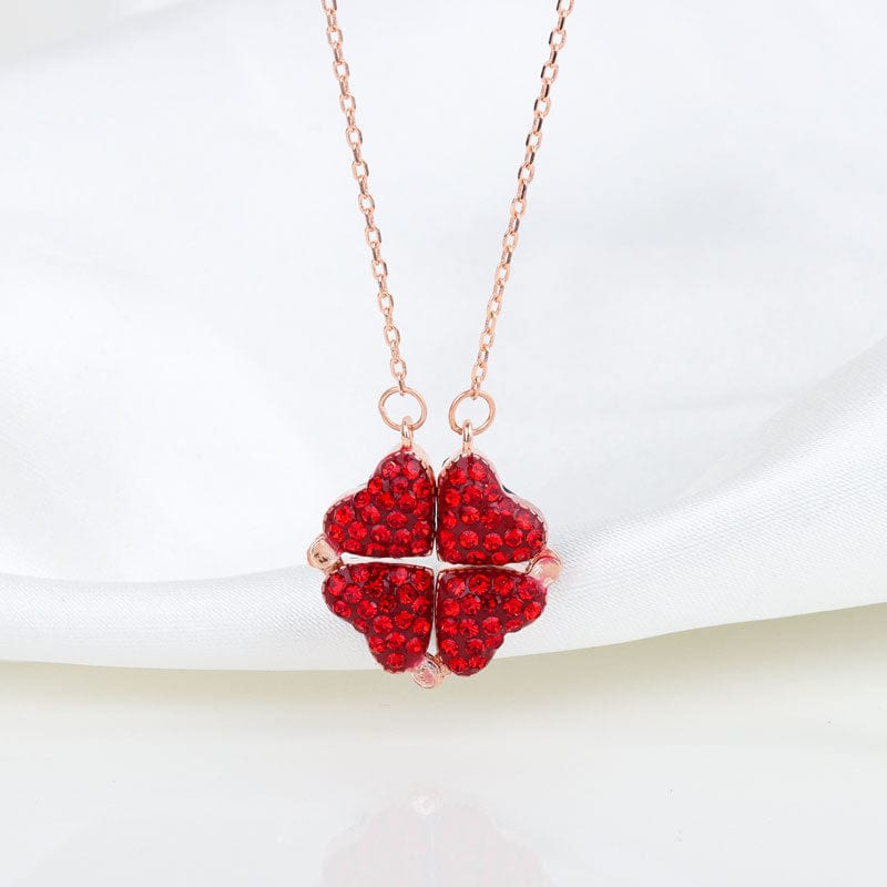 Clover Heart Necklace - Temu